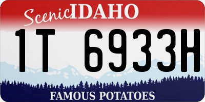 ID license plate 1T6933H