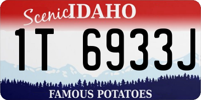 ID license plate 1T6933J