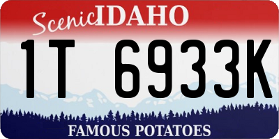ID license plate 1T6933K