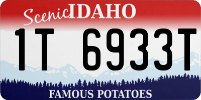 ID license plate 1T6933T