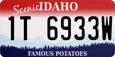 ID license plate 1T6933W