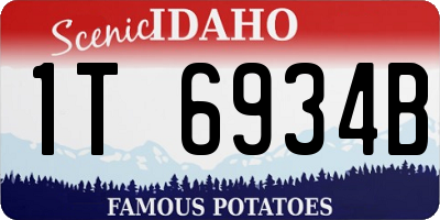 ID license plate 1T6934B