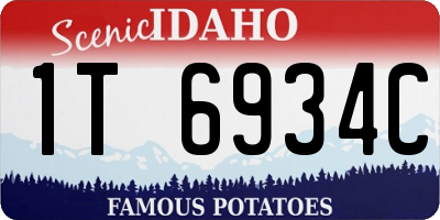 ID license plate 1T6934C