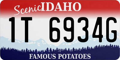 ID license plate 1T6934G