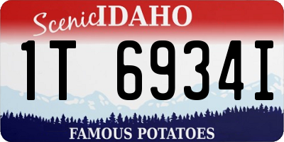 ID license plate 1T6934I