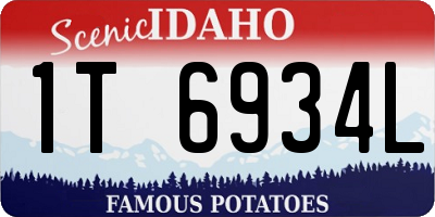 ID license plate 1T6934L