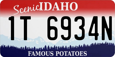 ID license plate 1T6934N