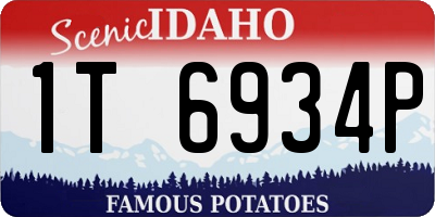 ID license plate 1T6934P