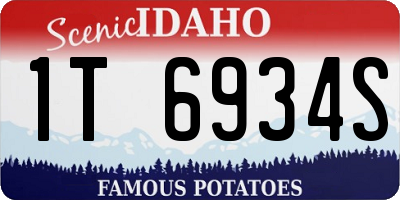 ID license plate 1T6934S