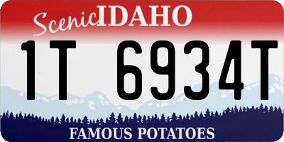 ID license plate 1T6934T