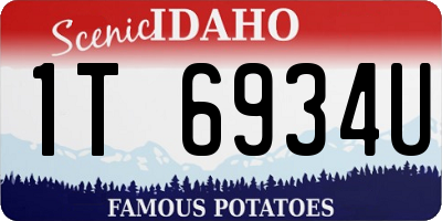 ID license plate 1T6934U