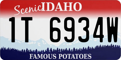 ID license plate 1T6934W