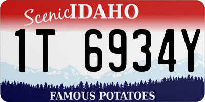 ID license plate 1T6934Y