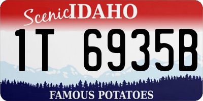 ID license plate 1T6935B