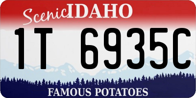 ID license plate 1T6935C