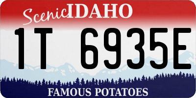 ID license plate 1T6935E