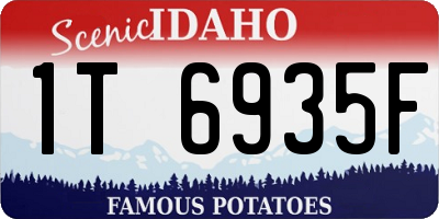 ID license plate 1T6935F