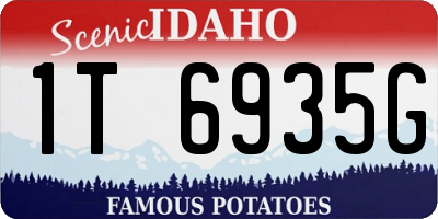 ID license plate 1T6935G