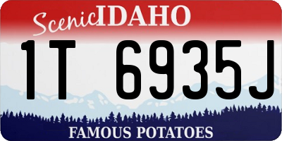 ID license plate 1T6935J