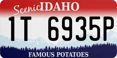 ID license plate 1T6935P