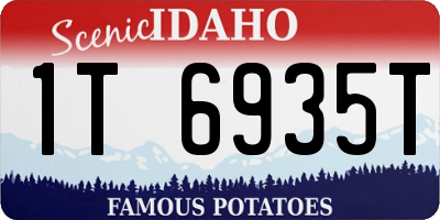 ID license plate 1T6935T