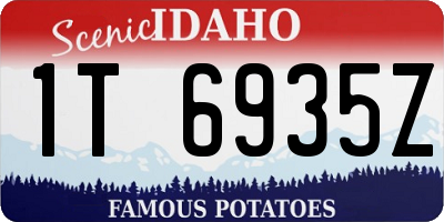 ID license plate 1T6935Z