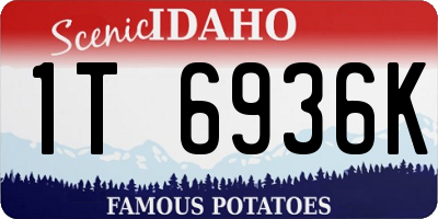 ID license plate 1T6936K