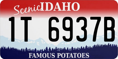 ID license plate 1T6937B