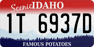 ID license plate 1T6937D