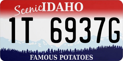 ID license plate 1T6937G