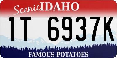 ID license plate 1T6937K