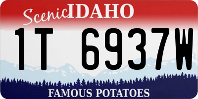 ID license plate 1T6937W