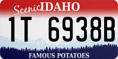 ID license plate 1T6938B