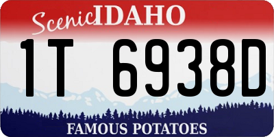 ID license plate 1T6938D