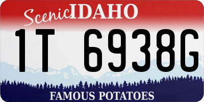 ID license plate 1T6938G