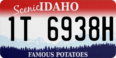 ID license plate 1T6938H