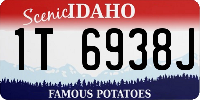 ID license plate 1T6938J