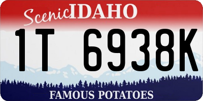 ID license plate 1T6938K