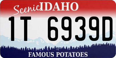 ID license plate 1T6939D