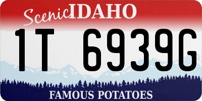 ID license plate 1T6939G