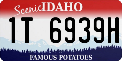 ID license plate 1T6939H