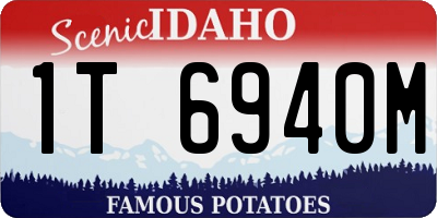 ID license plate 1T6940M