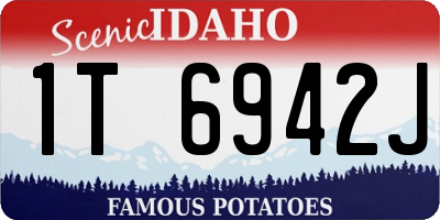 ID license plate 1T6942J