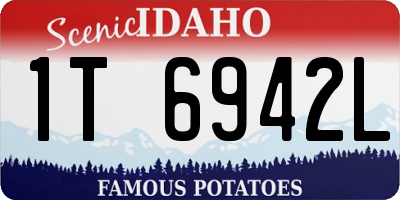 ID license plate 1T6942L