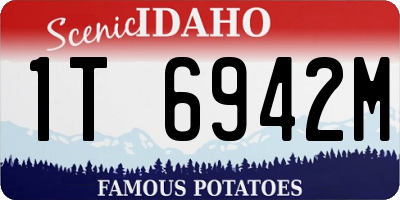 ID license plate 1T6942M