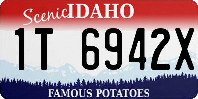 ID license plate 1T6942X