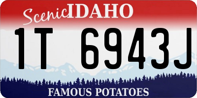 ID license plate 1T6943J