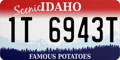 ID license plate 1T6943T