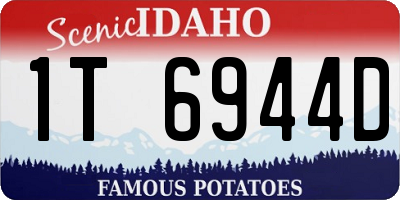 ID license plate 1T6944D