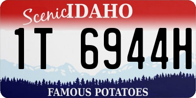 ID license plate 1T6944H